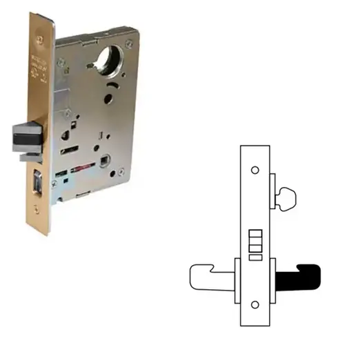 8200 Series 8204 Storeroom/Closet Lockset Body Satin Bronze