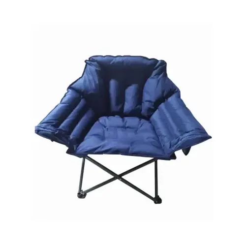 Alternative Club Chair, Cupholder, No Bag Needed, Blue/Gray