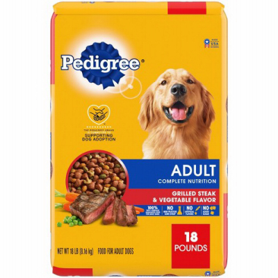 AMERICAN DISTRIBUTION & MFG CO 14359 Complete Nutrition Dry Adult Dog Food, Steak, Vegetable, 18 Lb.