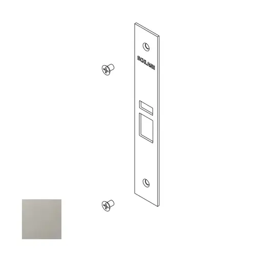 L Mortise Lock Armor Front, Bright Polished Stainless Steel L Mortise Lock Armor Front, Bright Polished Stainless Steel