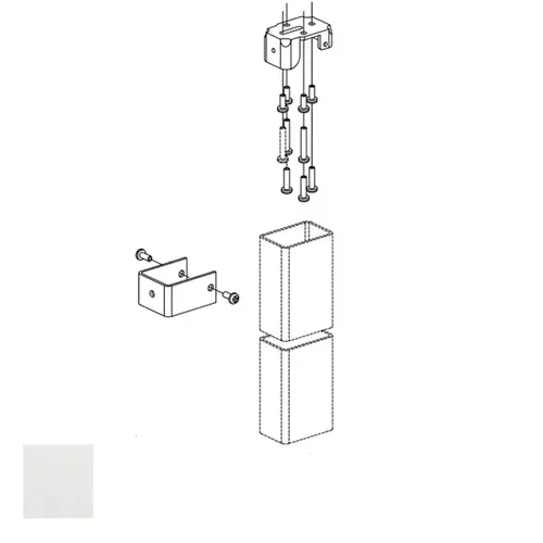 Top Fitting and Cover for 4954; Lacquer Sprayed Aluminum Finish Top Fitting and Cover for 4954; Lacquer Sprayed Aluminum Finish