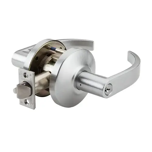 C853 Entry Lever Lockset, Satin Chrome