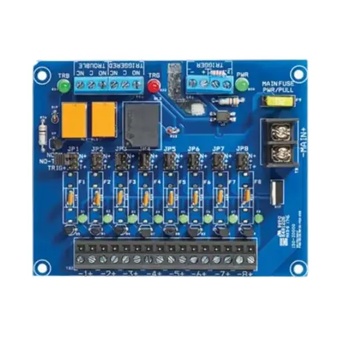 Power Distribution Board 8 PTC Output; 2 Amp Each with Relays and Fire Trigger