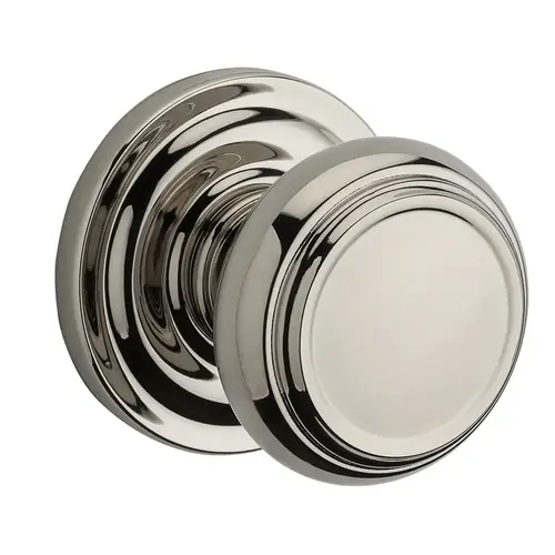 Half Dummy Traditional Knob and Traditional Round Rose Lifetime Bright Nickel Finish Half Dummy Traditional Knob and Traditional Round Rose Lifetime Bright Nickel Finish