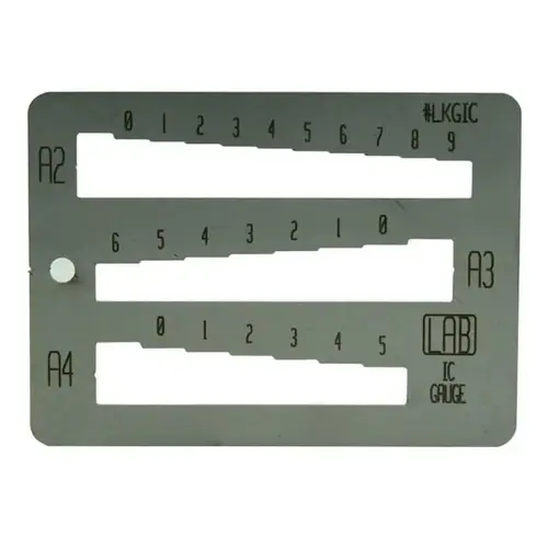 SFIC Core Key Gauge, A2, A3, A4 Systems