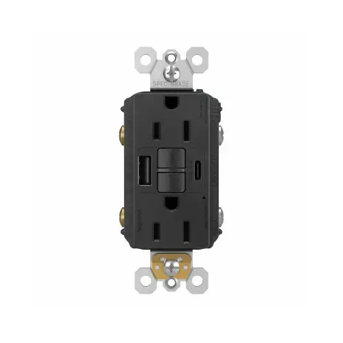 15A BLK USB AC Outlet 15A BLK USB AC Outlet