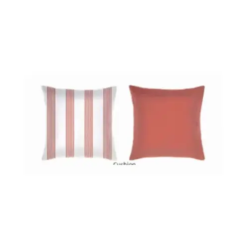 Patio Toss Pillow, Red Striped, 16 x 16 x 4 In. Patio Toss Pillow, Red Striped, 16 x 16 x 4 In.