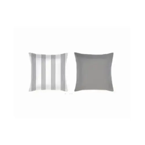 Patio Toss Pillow, Gray Striped, 16 x 16 x 4 In. Patio Toss Pillow, Gray Striped, 16 x 16 x 4 In.
