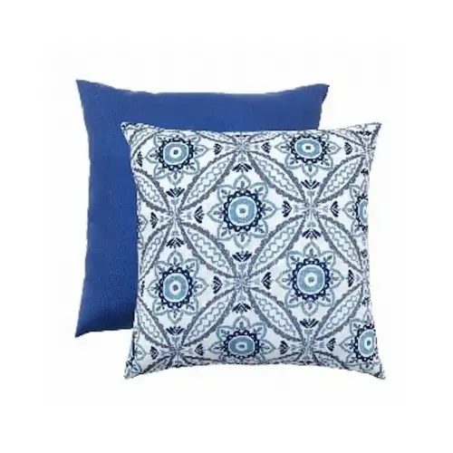 Patio Seat Pad, Blue Medal, 18 x 15 x 3.5 In.