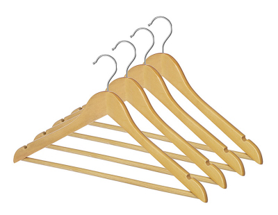 Whitmor 6026-715-4 Suit Hangers - pack of 4 Brown
