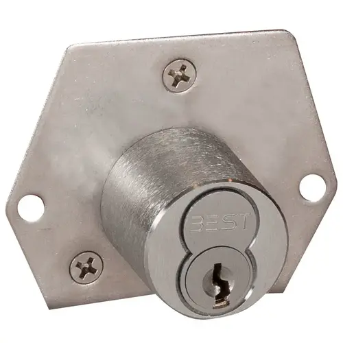 5L Series 7 Pin Rim Latchbolt Inverted Cabinet Lock Satin Chrome Finish 5L Series 7 Pin Rim Latchbolt Inverted Cabinet Lock Satin Chrome Finish