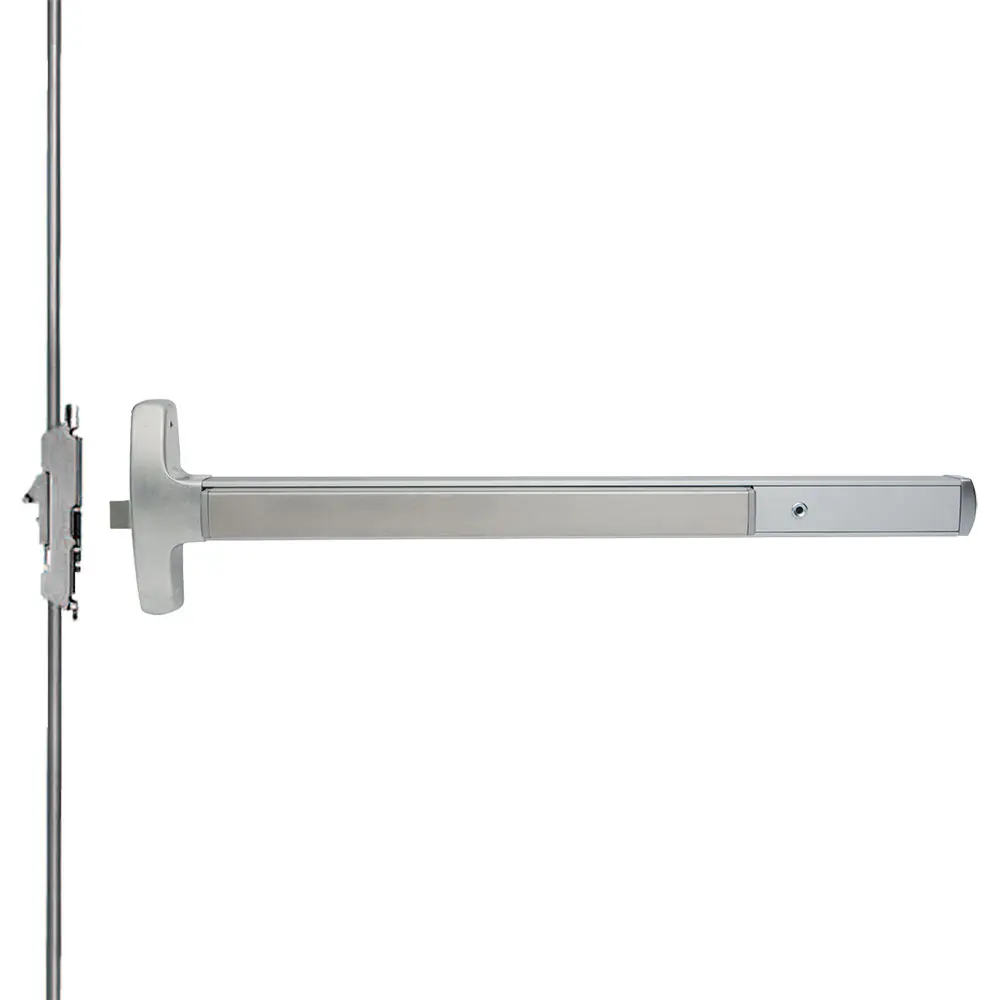 Falcon Lock Concealed Vertical Rod Exit Devices Satin Nickel Plated MEL24CWDC-L-DT-Q 4 619 RHR Falcon Lock Concealed Vertical Rod Exit Devices Satin Nickel Plated MEL24CWDC-L-DT-Q 4 619 RHR