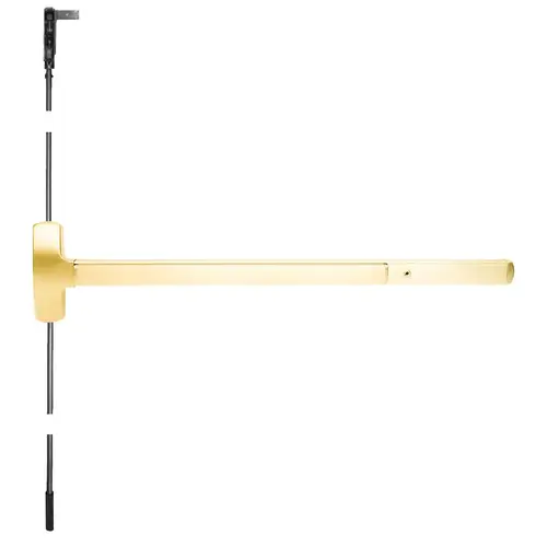 Motorized Exit Device Bright Brass Motorized Exit Device Bright Brass
