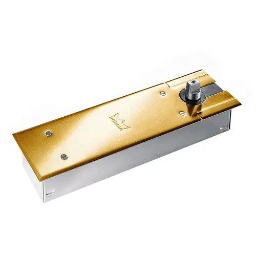 BTS80 Concealed Floor Closer With Hold Open Satin Brass BTS80 Concealed Floor Closer With Hold Open Satin Brass