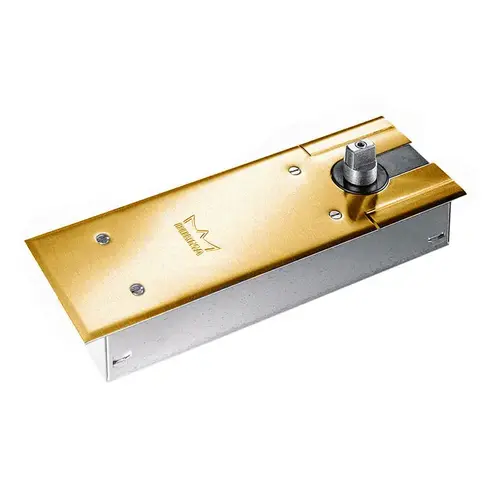 BTS75V Concealed Floor Closer With Hold Open, Satin Brass