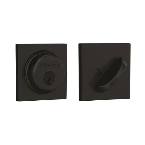 B60 Deadbolt with Collins Trim, Matte Black