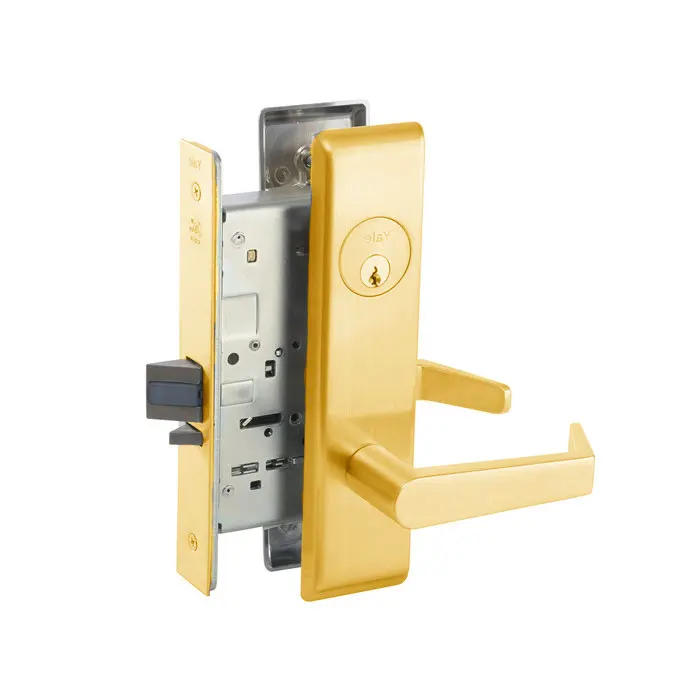 Yale Commercial 8800FL Mortise Lever Escutcheon Working Trim 8807FL Bright Polished Brass AUCN-07-605 Yale Commercial 8800FL Mortise Lever Escutcheon Working Trim 8807FL Bright Polished Brass AUCN-07-605