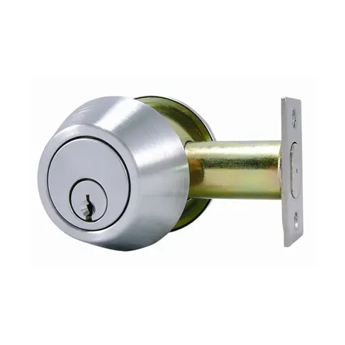 D2 Series Deadbolt Lock, Satin Chrome