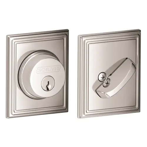 B60 Deadbolt with Addison Trim, Bright Polished Chrome B60 Deadbolt with Addison Trim, Bright Polished Chrome