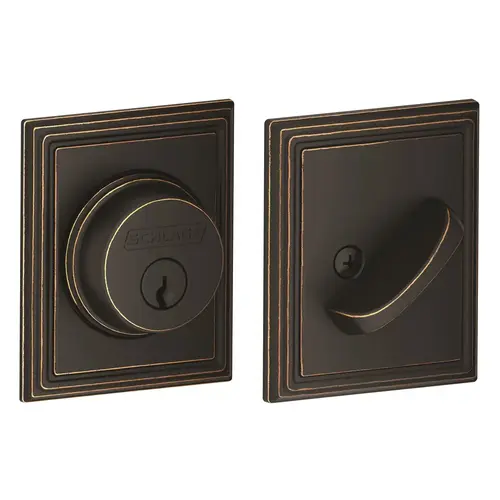B60 Deadbolt with Addison Trim, Aged Bronze B60 Deadbolt with Addison Trim, Aged Bronze