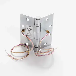 ACSI 5BB1-4.5X4.5-26D-1108 5 Knuckle Ball Bearing Electric Full Mortise Hinge - 8 Wire Satin Chrome