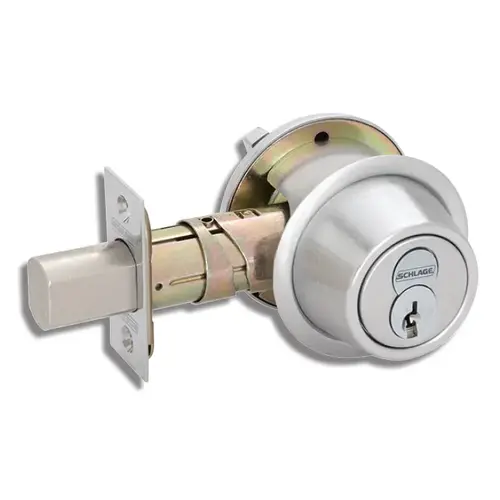 B560BDC Single Cylinder Deadbolt, Satin Chrome B560BDC Single Cylinder Deadbolt, Satin Chrome