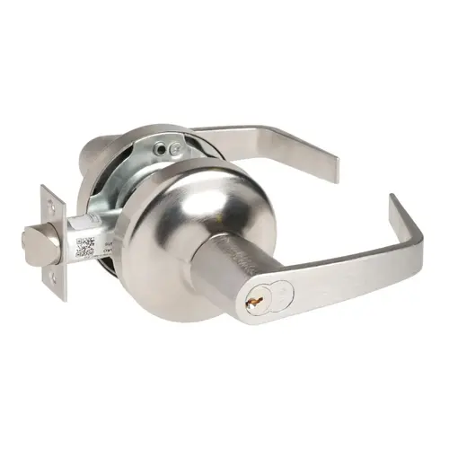 Office Entry Augusta Lever Grade 1 Cylindrical Lock with LFIC 6 Pin Core; 694 Latch; and 497-114 Strike US26D (626) Satin Chrome Finish Office Entry Augusta Lever Grade 1 Cylindrical Lock with LFIC 6 Pin Core; 694 Latch; and 497-114 Strike US26D (626) Satin Chrome Finish