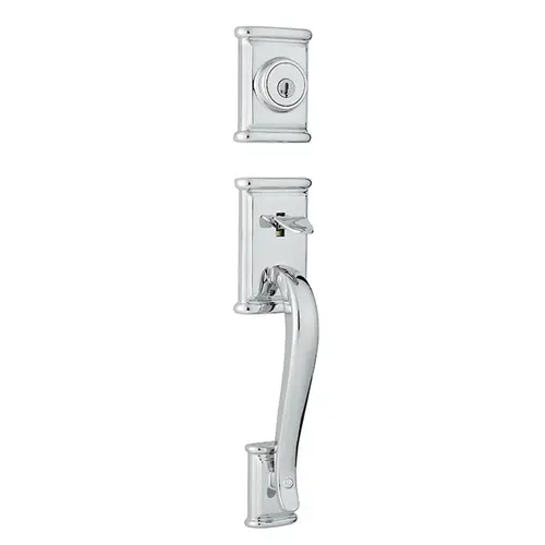 Ashfield Exterior Double Cylinder Handleset Trim Bright Polished Chrome Ashfield Exterior Double Cylinder Handleset Trim Bright Polished Chrome