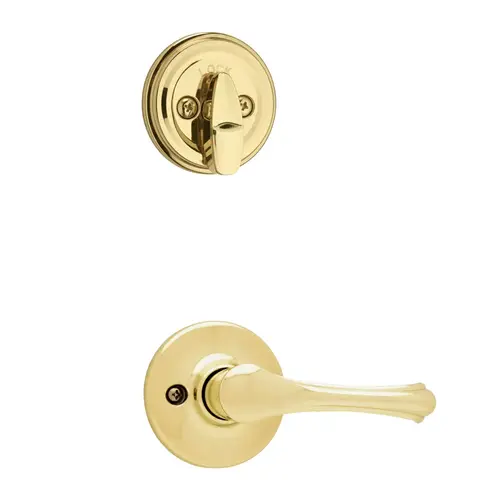 Dorian Lever Interior Single Cylinder Handleset Trim Bright Polished Brass Dorian Lever Interior Single Cylinder Handleset Trim Bright Polished Brass