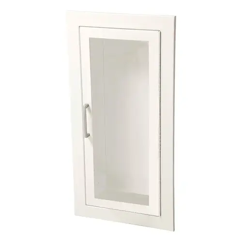 Ambassador Steel Fully Recessed Non Fire-Rated Extinguisher Cabinet - Vertical Duo with Pull