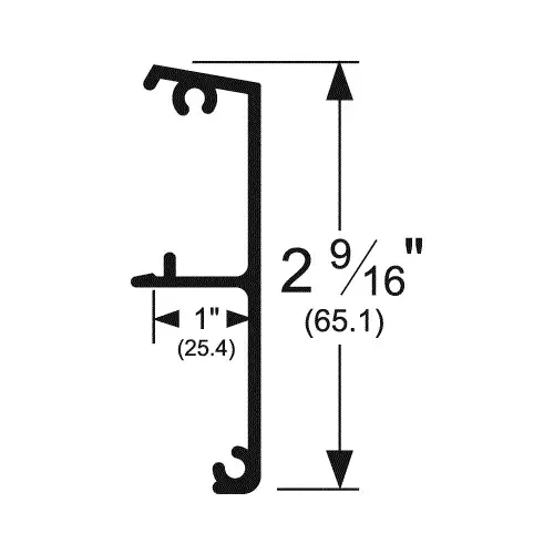 72" Husky Fascia for 1-3/4" Door Clear Aluminum Finish