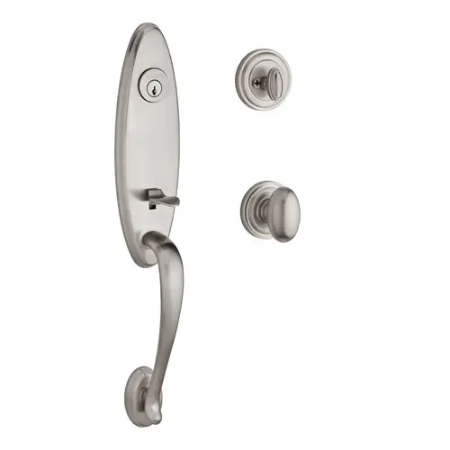 Chesapeake Handleset with Ellipse Knob Satin Nickel Chesapeake Handleset with Ellipse Knob Satin Nickel