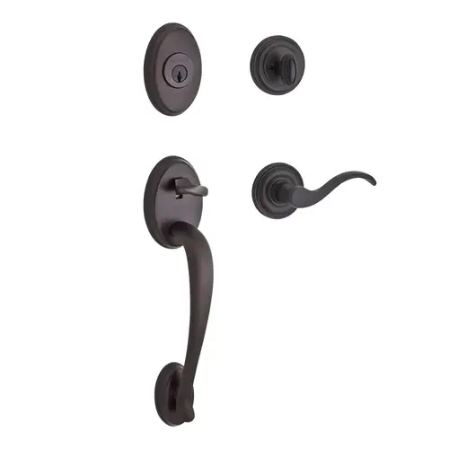 Columbus Handleset with Curve Lever Venetian Bronze Columbus Handleset with Curve Lever Venetian Bronze