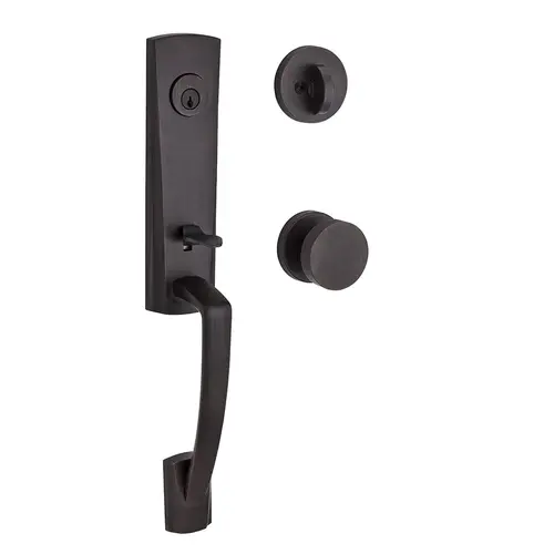 Miami Handleset with Contemporary Knob Venetian Bronze Miami Handleset with Contemporary Knob Venetian Bronze