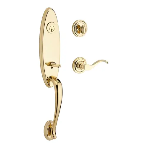 Chesapeake Handleset with Curve Lever Bright Polished Brass Chesapeake Handleset with Curve Lever Bright Polished Brass