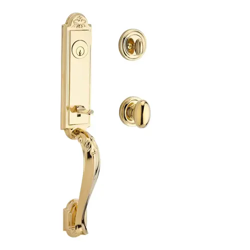 Elizabeth Handleset with Ellipse Knob Bright Polished Brass