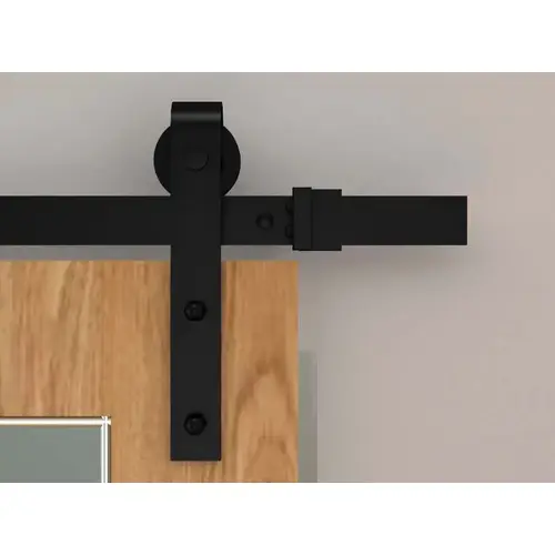 6' Flat Track Kit With Standard Drop Hangers Black