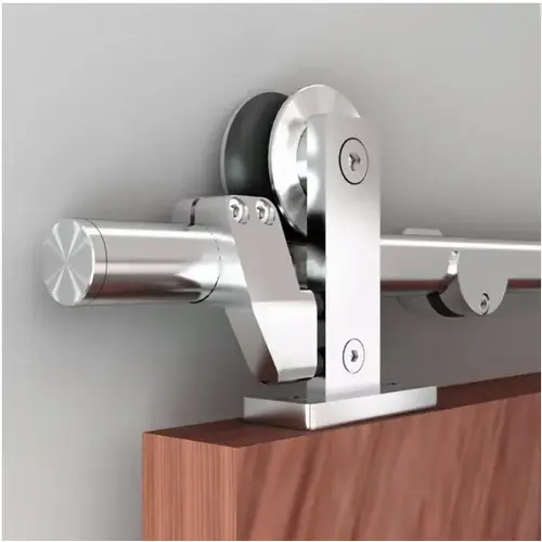 6' Round Track Kit With Top Mount Hangers and Soft Close Satin Stainless