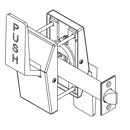1580A Push/Pull Lockset Satin Chrome 1580A Push/Pull Lockset Satin Chrome