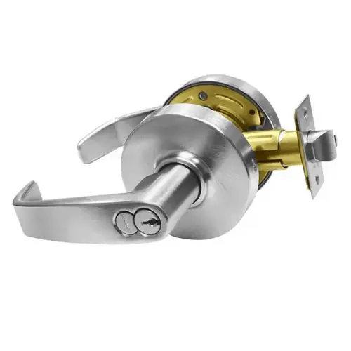 7 Line G05 Entrance/Office Lever Lockset w/LFIC Core Satin Chrome 7 Line G05 Entrance/Office Lever Lockset w/LFIC Core Satin Chrome