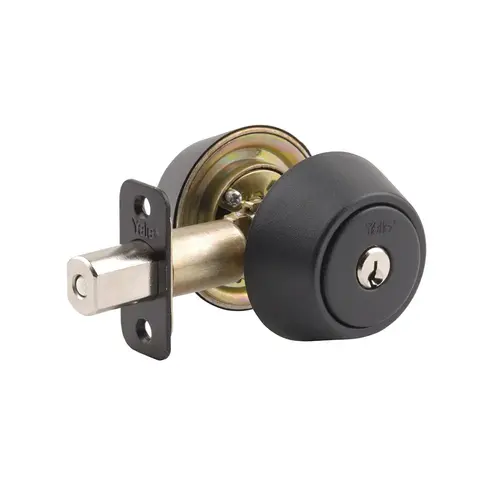 840 Double Cylinder Deadbolt, Black Suede Powder