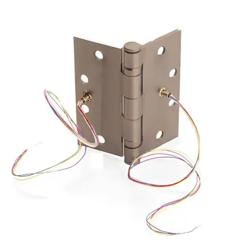 5 Knuckle Ball Bearing Electric Full Mortise Hinge - 8 Wire Satin Bronze Blackened 5 Knuckle Ball Bearing Electric Full Mortise Hinge - 8 Wire Satin Bronze Blackened