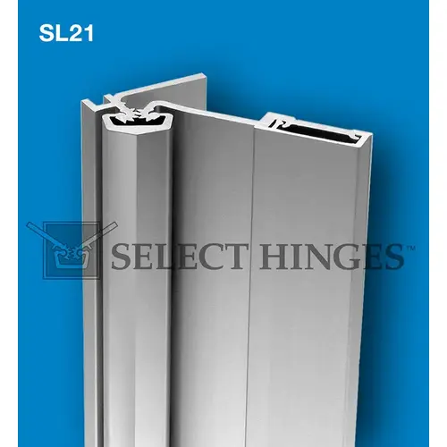 CONTINUOUS HINGE, FULL SURFACE HEAVY DUTY, 83 INCHES SWING CLEAR CLEAR ALUMINUM Satin Stainless Steel