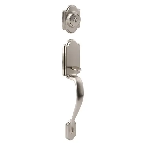 Homestead Exterior Single Cylinder Handleset Trim, Satin Nickel Homestead Exterior Single Cylinder Handleset Trim, Satin Nickel