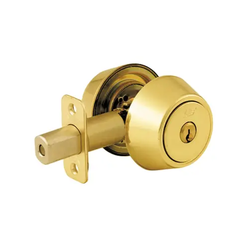 840 Double Cylinder Deadbolt, Bright Polished Brass 840 Double Cylinder Deadbolt, Bright Polished Brass