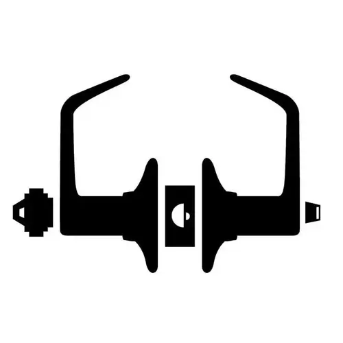 Flair Lever with Camelot Rose Keyed Entry Lock C Keyway with 16211 Latch and 10063 Strike Antique Nickel Finish