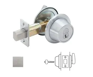 BEST 8T-3-7-S-STK-626-LC 8T Series Tubular Deadbolt, Satin Chrome