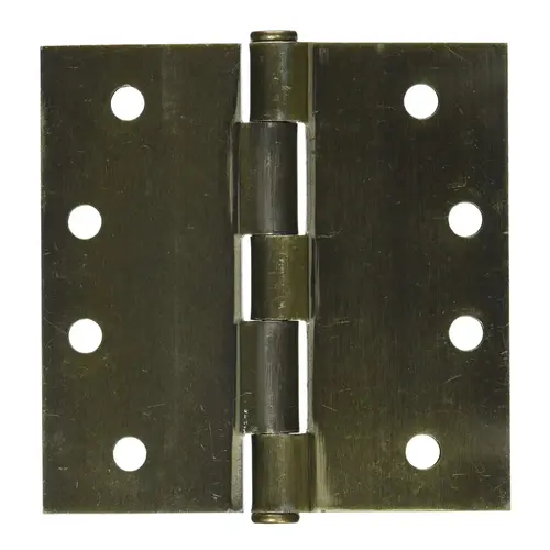 4" Square Hinge, Satin Brass Blackened 4" Square Hinge, Satin Brass Blackened