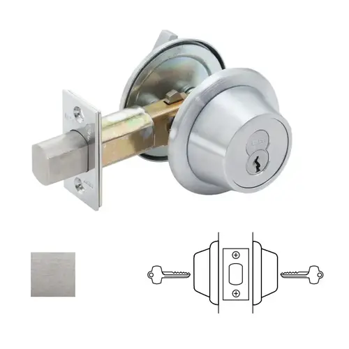 8T Series Tubular Deadbolt, Satin Chrome 8T Series Tubular Deadbolt, Satin Chrome