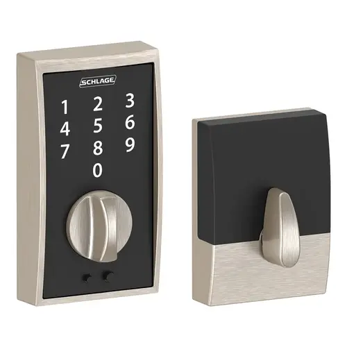BE375 Century Schlage Touch Deadbolt, Satin Nickel BE375 Century Schlage Touch Deadbolt, Satin Nickel